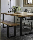 Large Industrial Loft Acacia Wood Dining Table (6 - 8 seater) - The Farthing