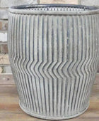 Large Rustic Ribbed Planter - The Farthing