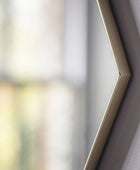 Large Slim Soft Gold Framed Octagonal Wall Mirror - The Farthing