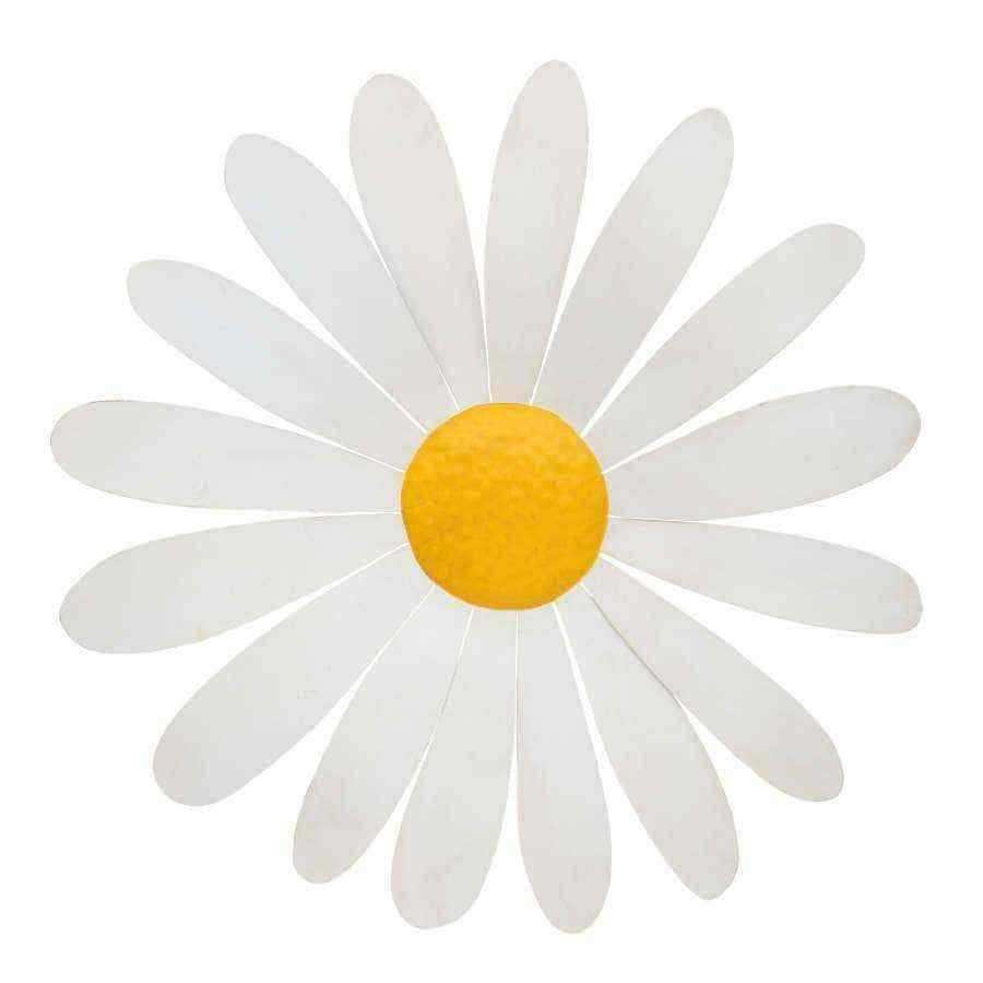 Large White Daisy Garden Wall Art - The Farthing