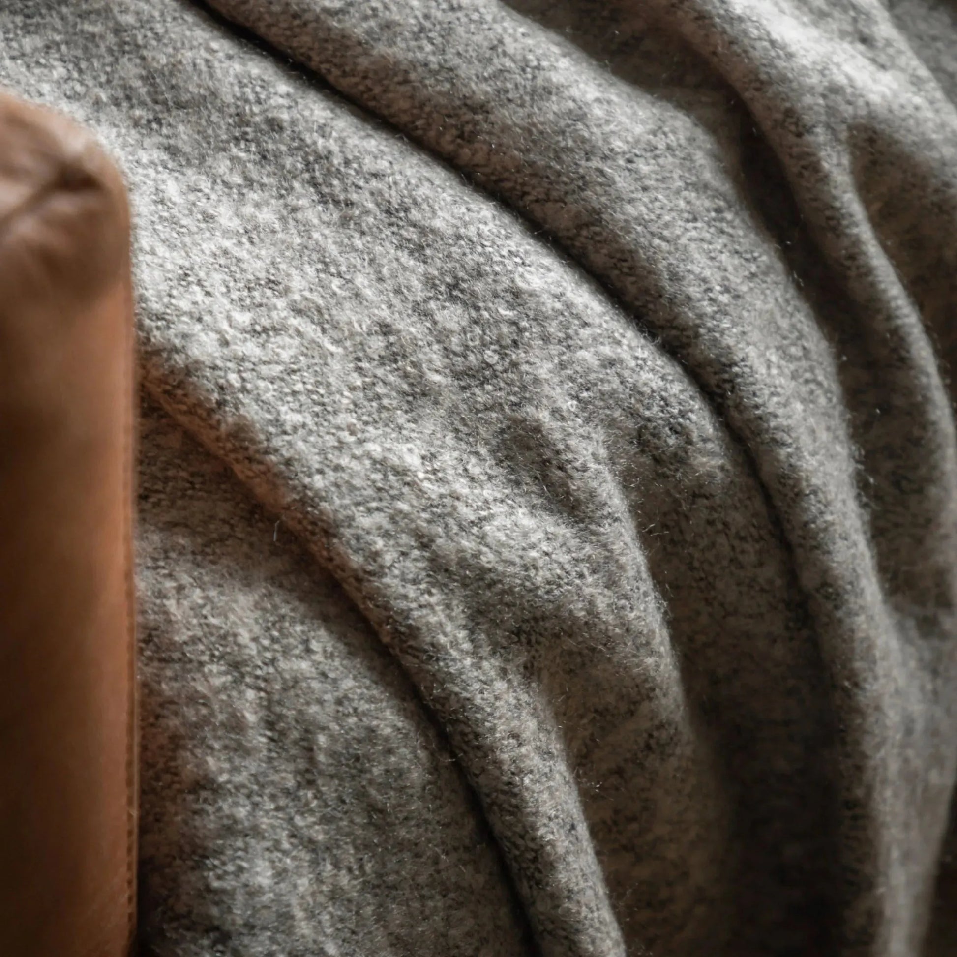 Light Grey Melange Throw - The Farthing