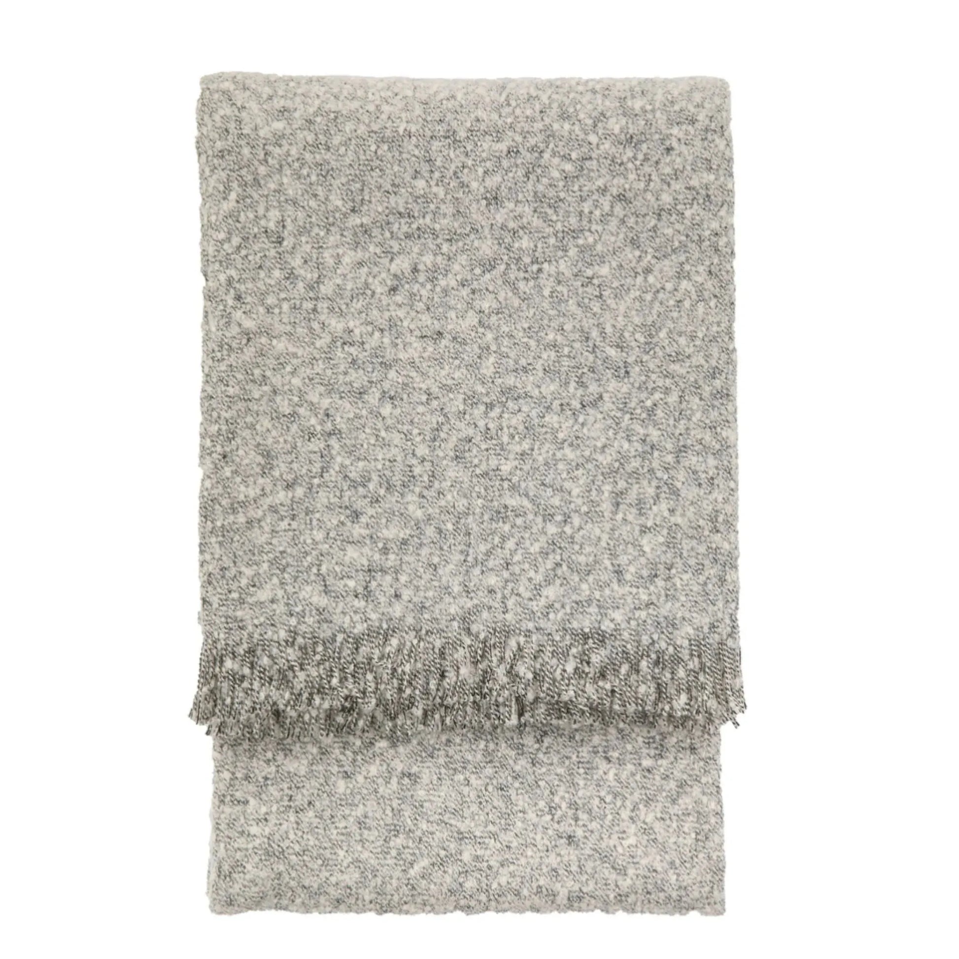 Light Grey Melange Throw - The Farthing