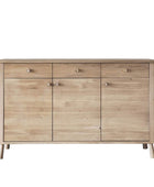 Light Oak 3 Door 3 Drawer Sideboard - The Farthing