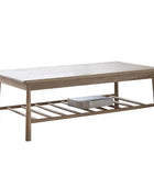 Light Oak Rectangle Spindle Shelf Coffee Table - The Farthing