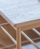 Light Oak Rectangle Spindle Shelf Coffee Table - The Farthing