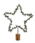 Light Up LED Festive Star on Pine Base - The Farthing