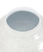 Linear Textured Soft Grey Vase - The Farthing