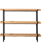 Lipped Wood and Metal 3 Tier Shelf Unit - The Farthing