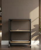 Modern bookshelf in a room with a plant and chair