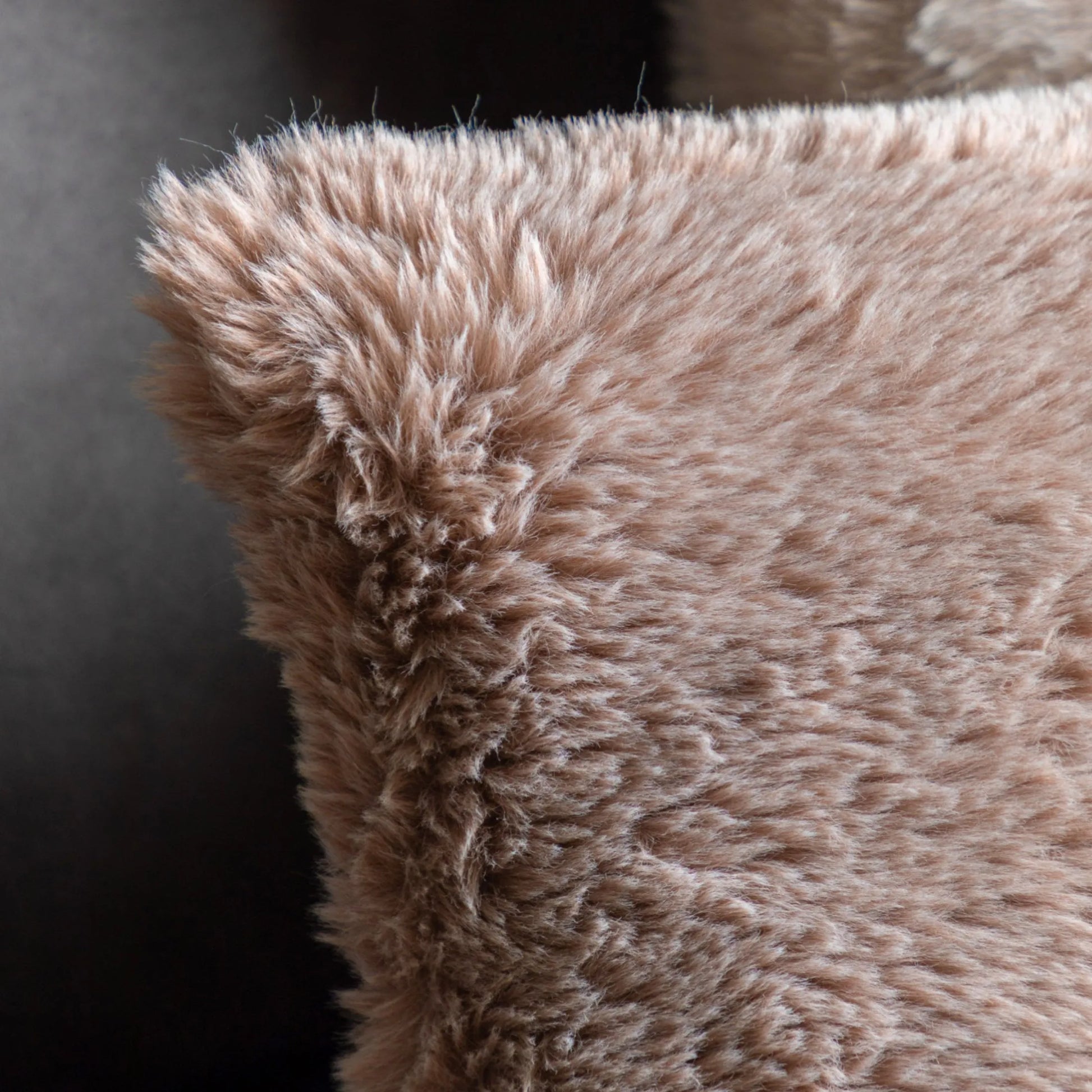 Luxurious Mauve Faux Fur Cushion - The Farthing