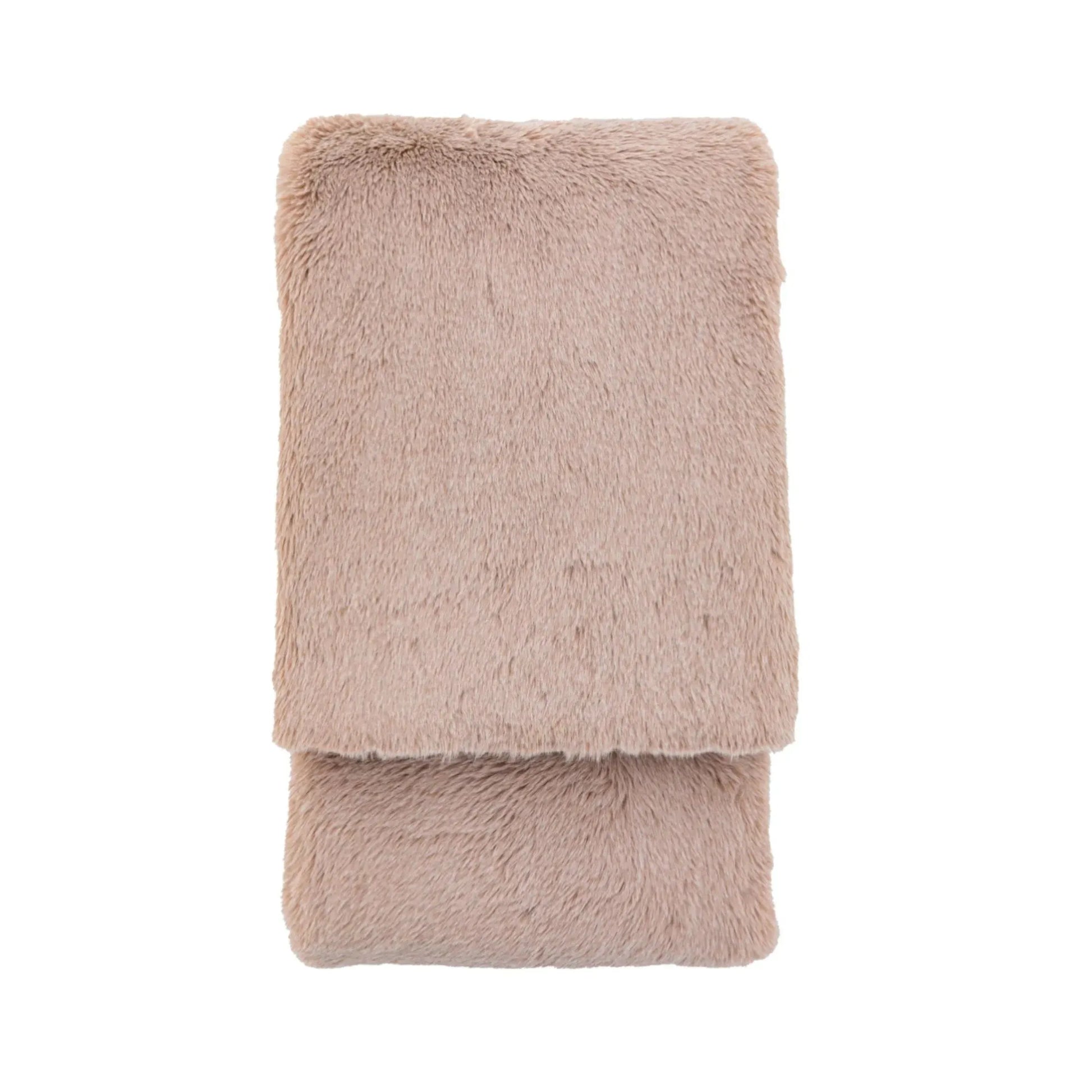 Luxurious Mauve Faux Fur Throw - The Farthing