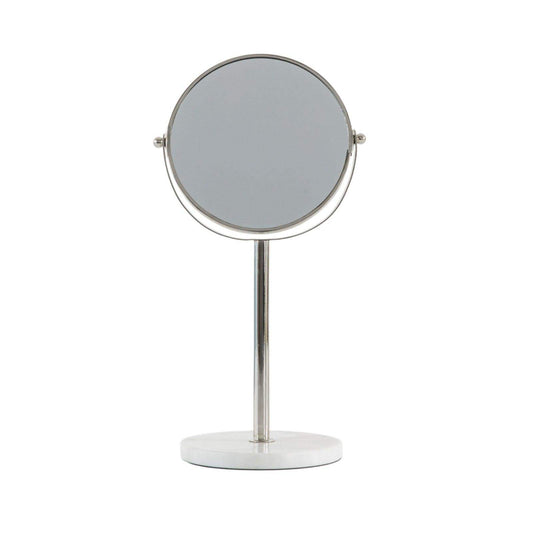 Marble Base Silver Swivel Table Mirror - The Farthing