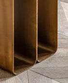 Marble Top Gold Looped Feet Side Table - The Farthing