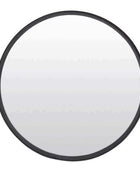 Matt Black Round Metal Wall Mirror - The Farthing