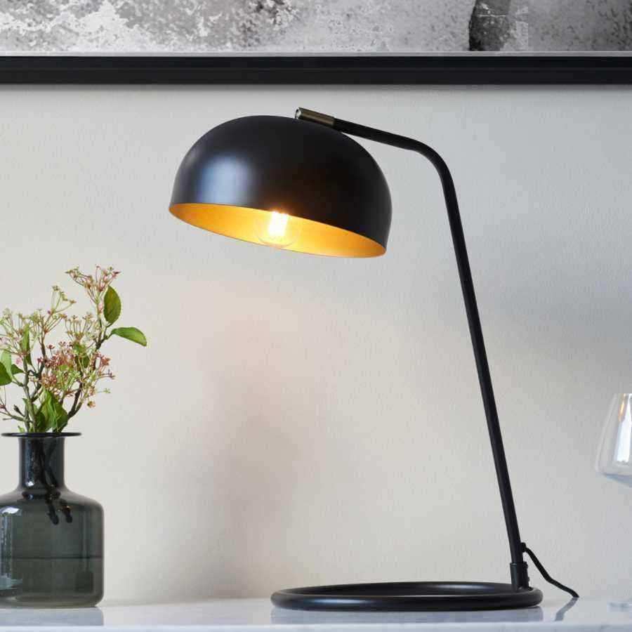 Matt Black Spun Shade Desk Lamp - The Farthing