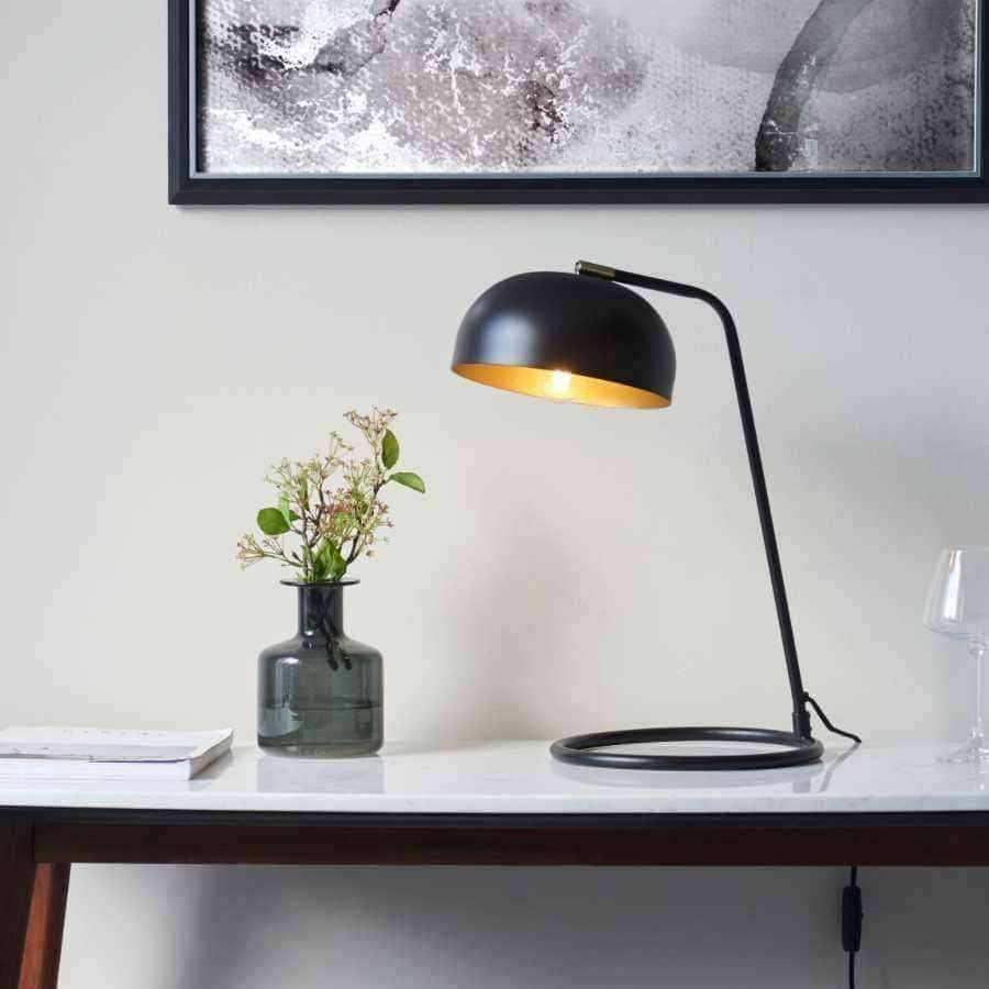 Matt Black Spun Shade Task Lamp - The Farthing