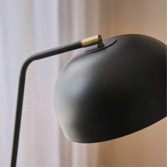 Matt Black Spun Shade Floor Lamp - The Farthing