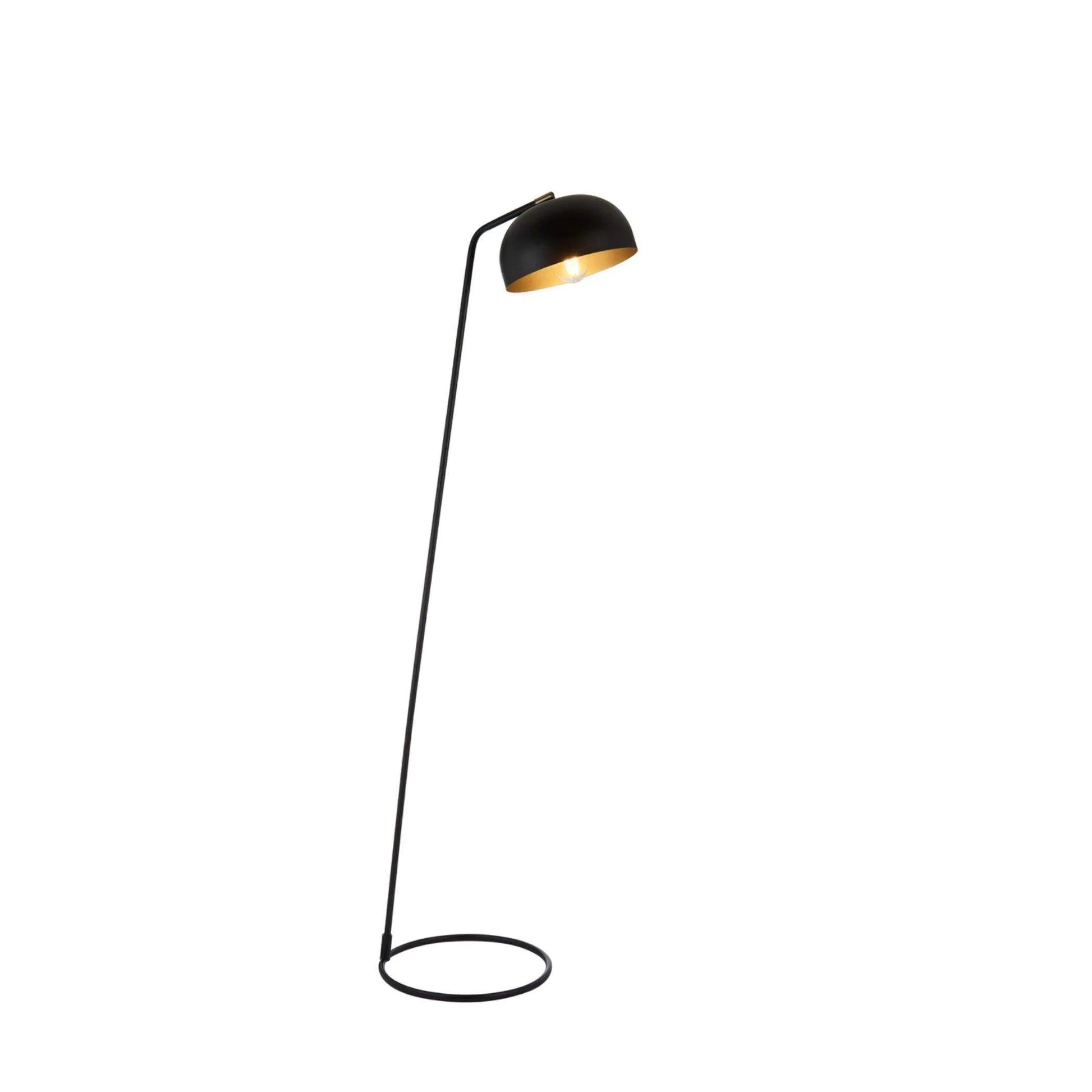 Matt Black Spun Shade Floor Lamp - The Farthing