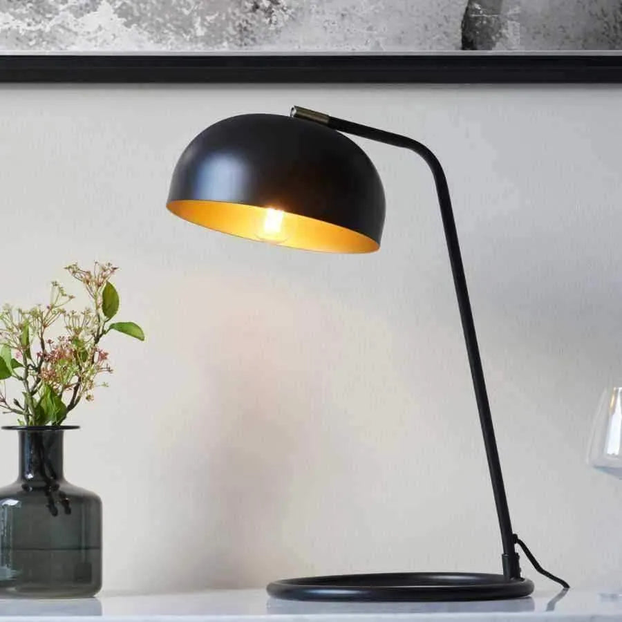 Matt Black Spun Shade Task Lamp - The Farthing