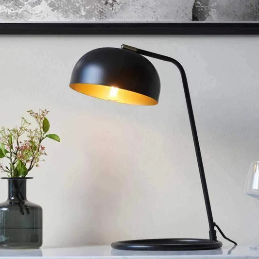 Matt Black Spun Shade Task Lamp - The Farthing