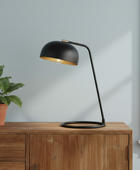 Matt Black Spun Shade Task Lamp