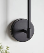 Matt Black Wall Light and White Shade - The Farthing