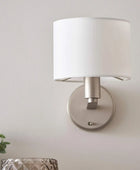 Matt Nickel and Shade Wall Light - The Farthing