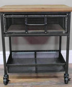 Mesh Drawer Industrial Inspired Side Table - The Farthing