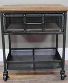 Mesh Drawer Industrial Inspired Side Table - The Farthing