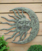 Metal Sun & Moon Face Wall Plaque - The Farthing