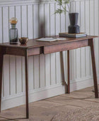 Mid-Century Design Walnut Single Drawer Desk - The Farthing