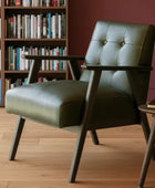 green leather arm chair farthing 