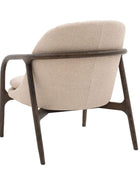 Mid-Century inspired Taupe Fabric Wood Arm Chair - The Farthing