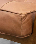 Mid Century Modern Vintage Brown Leather Arm Chair - The Farthing