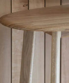 Mid Century Rounded Edge Oak Wood Console Table - The Farthing