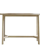 Mid Century Rounded Edge Oak Wood Console Table - The Farthing