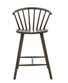 Mocha Spindle Back Oak Wood Barstool - The Farthing