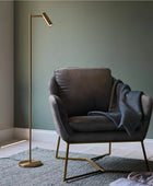 Modern Brass Reader Floor Lamp - The Farthing