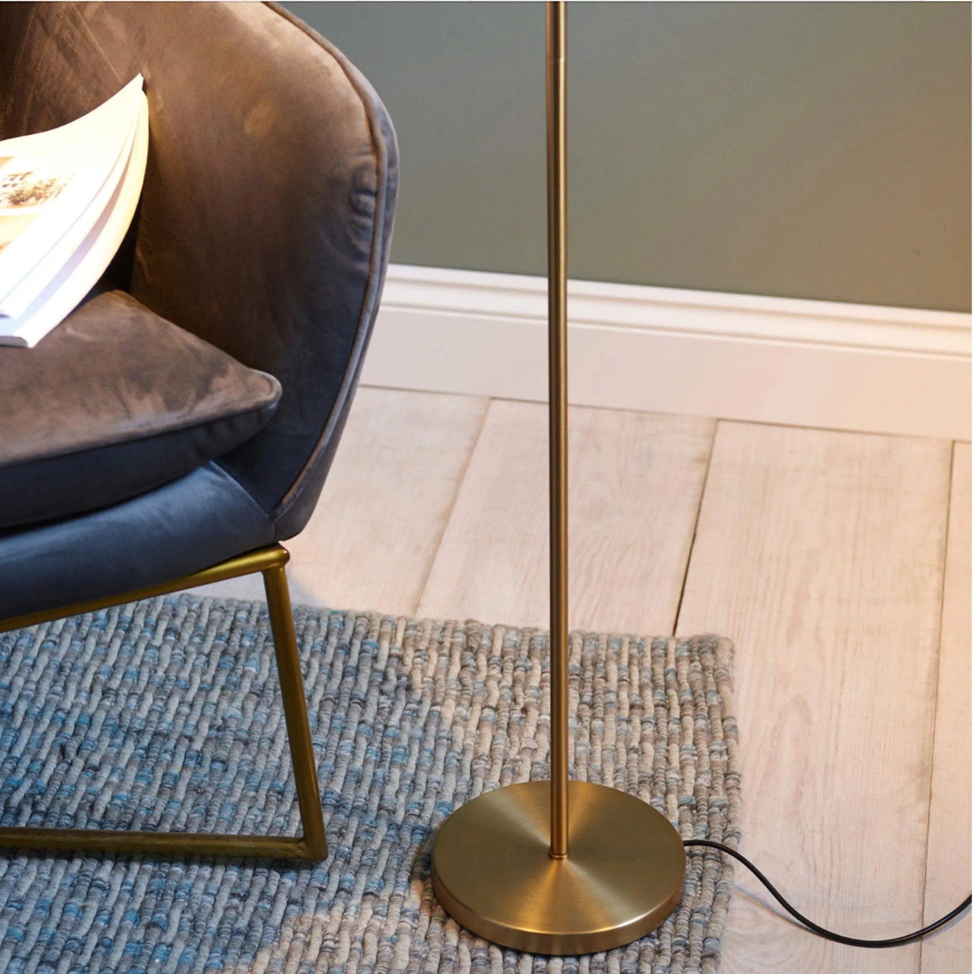 Modern Brass Reader Floor Lamp - The Farthing