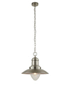 Modern Industrial Satin Nickel Pendant Light - The Farthing