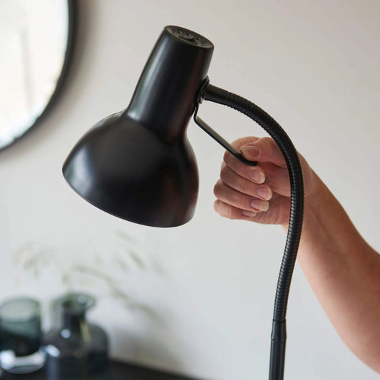 Modern Matt Black Adjustable Floor Lamp - The Farthing