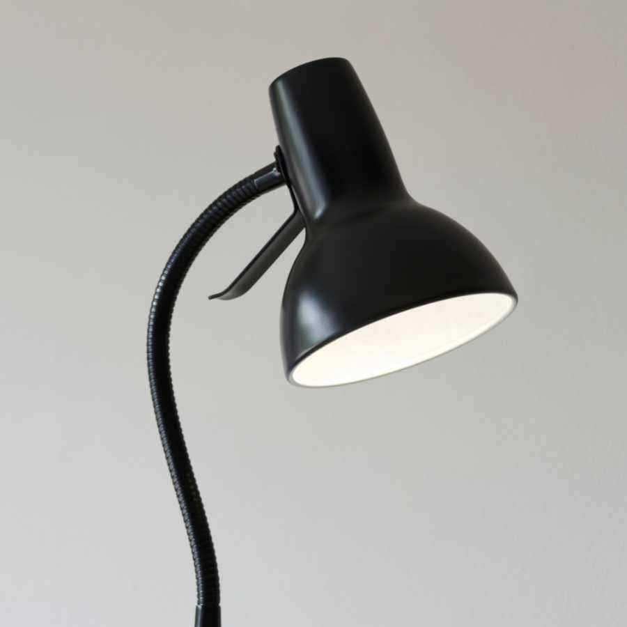 Modern Matt Black Adjustable Floor Lamp - The Farthing
