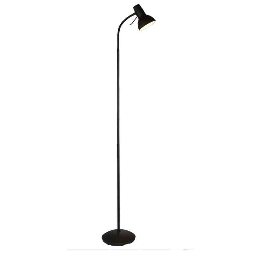 Modern Matt Black Adjustable Floor Lamp - The Farthing