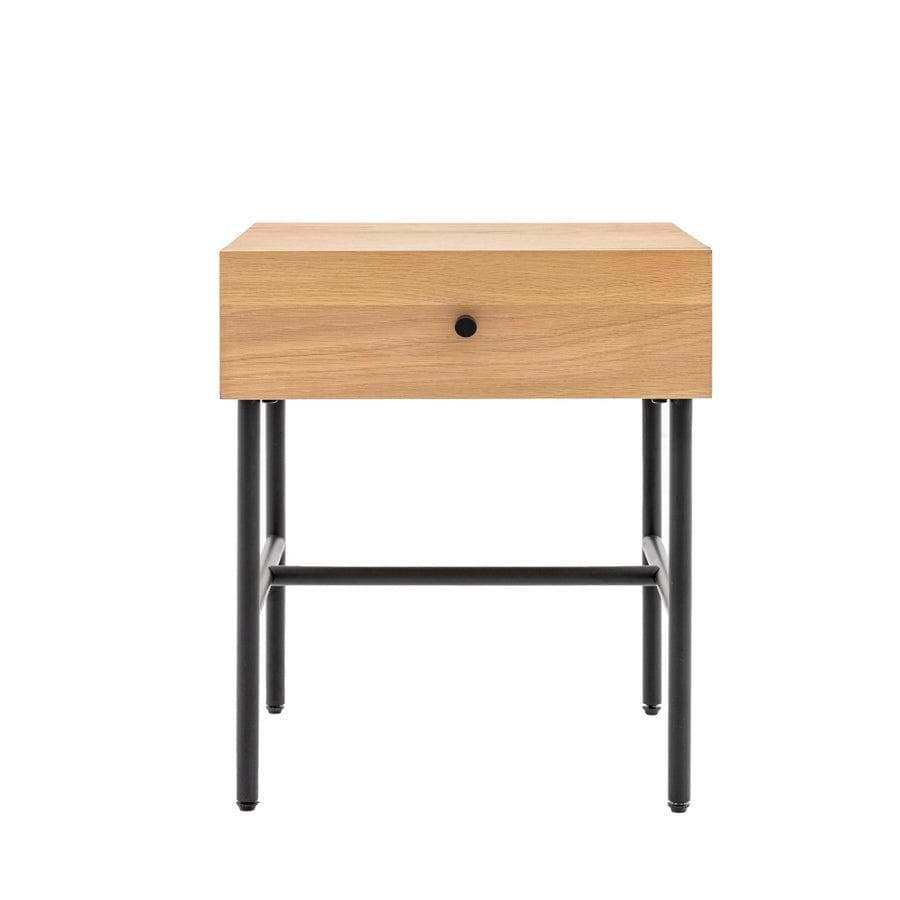 Modern Oak 1 Drawer Bedside Table - The Farthing