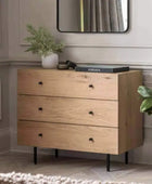 Modern Oak 3 Drawer Chest of Drawers - The Farthing