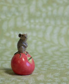 Mouse On Apple Ornament - The Farthing