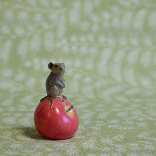 Mouse On Apple Ornament - The Farthing