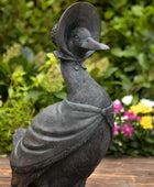 Mrs Duck Garden Ornament - Verdigris Finish - The Farthing