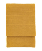 Mustard Subtle Knit Stripe Throw - The Farthing