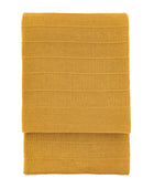 Mustard Subtle Knit Stripe Throw - The Farthing